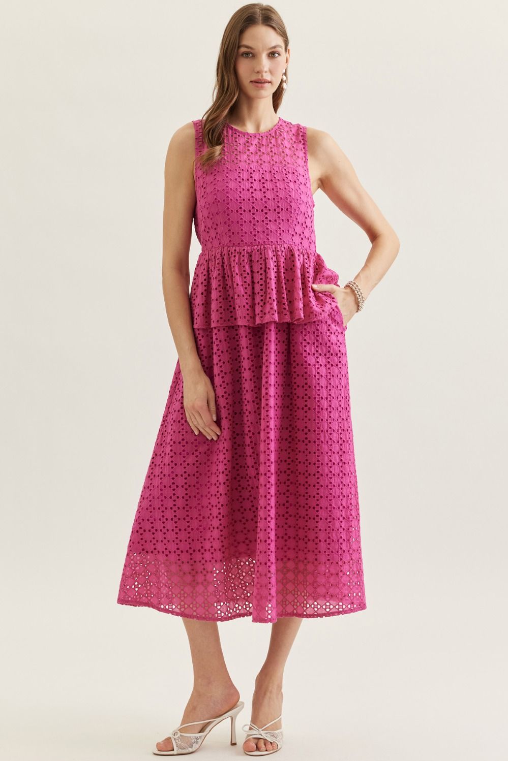 Quinn Eyelet Midi Dress