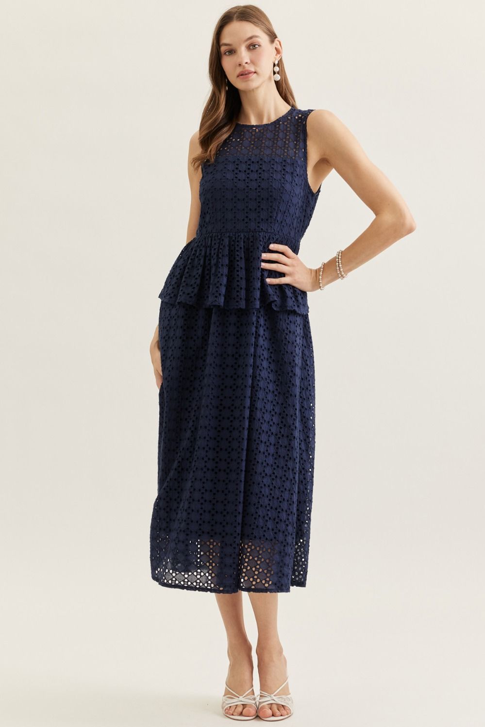 Quinn Eyelet Midi Dress