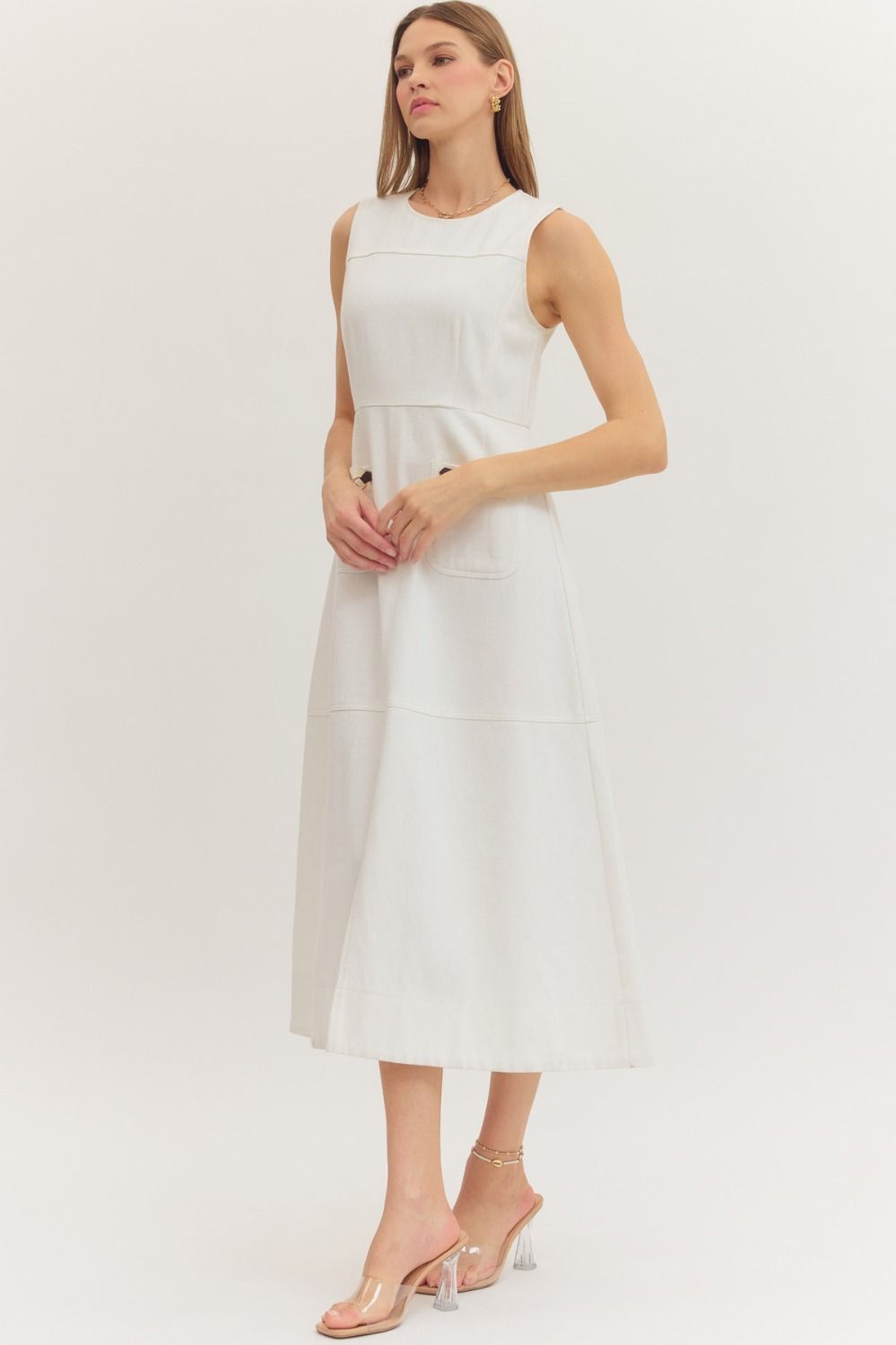 Greer Denim Midi Dress
