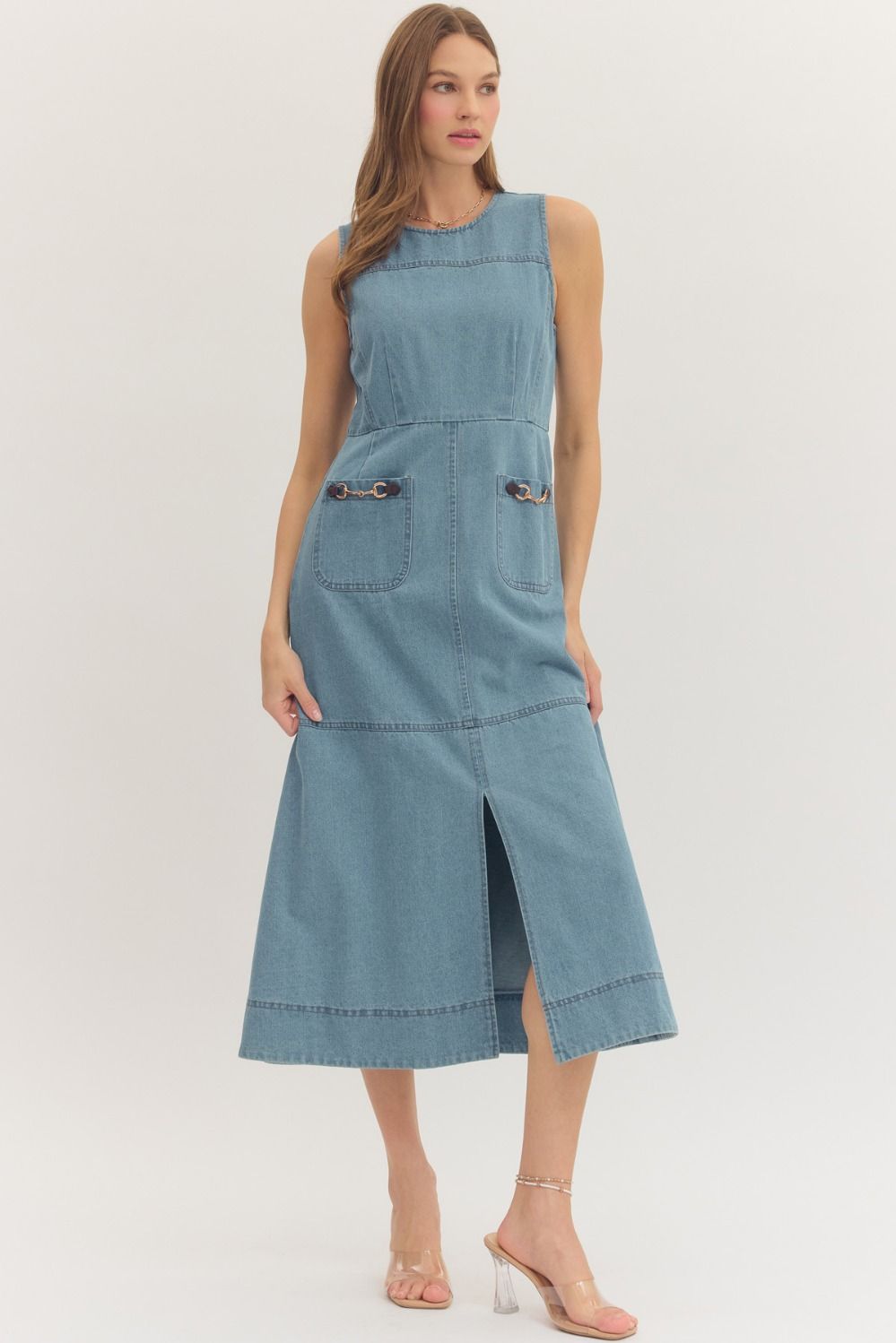 Greer Denim Midi Dress