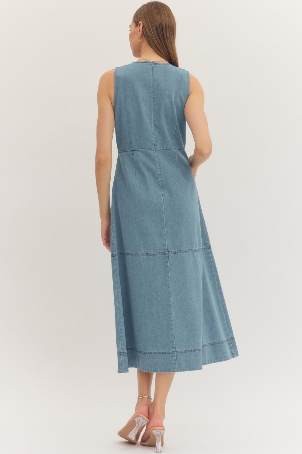 Greer Denim Midi Dress