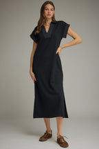 Callie Pinstripe Midi Dress