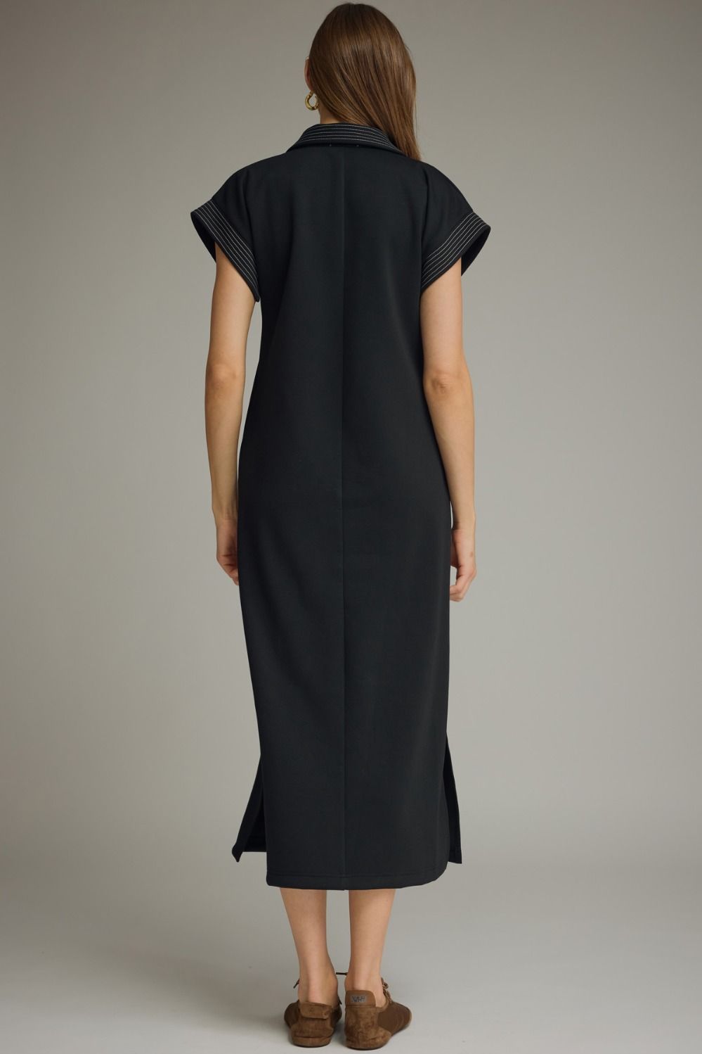Callie Pinstripe Midi Dress