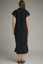 Callie Pinstripe Midi Dress
