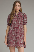 Embroidered Charm Mini Dress
