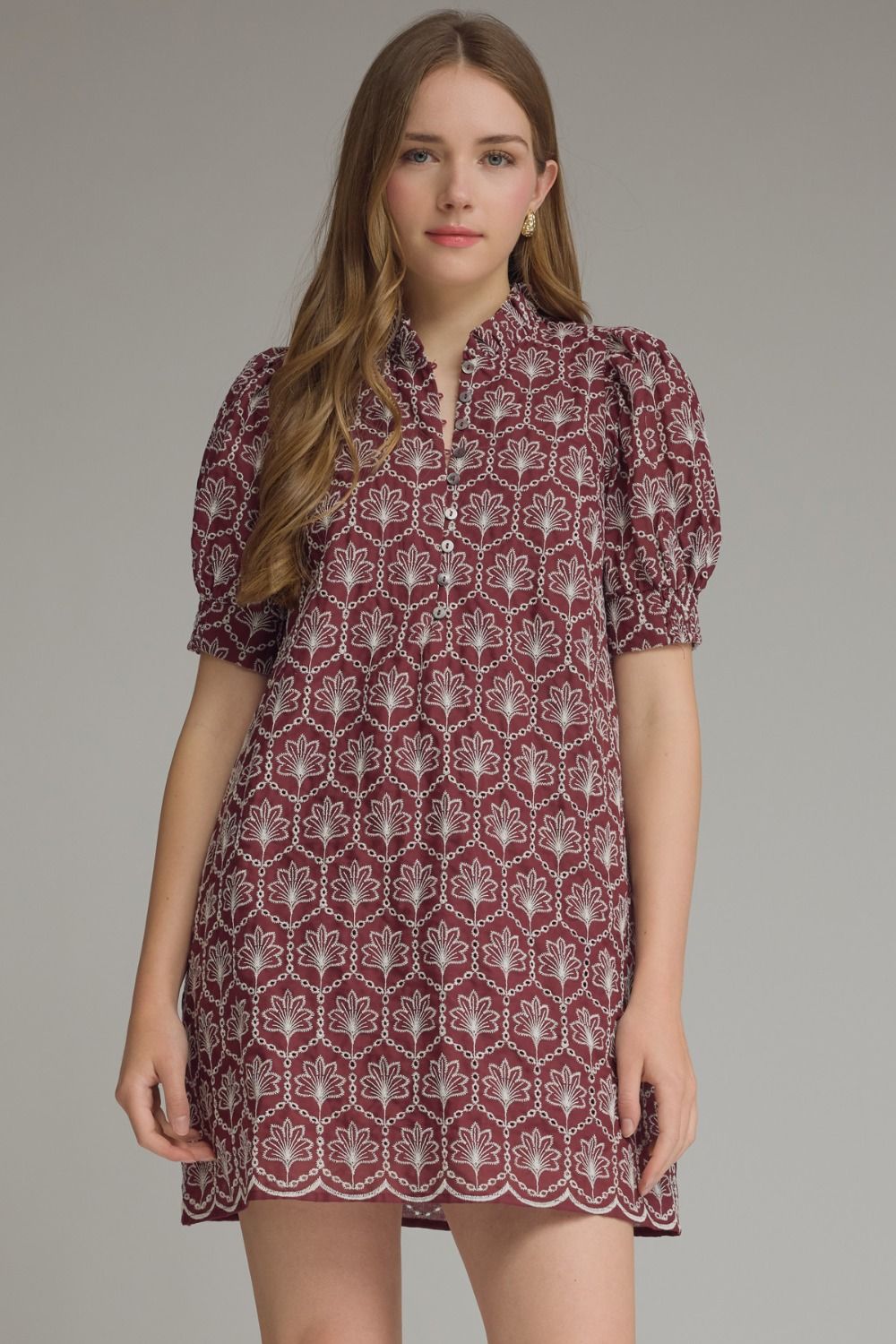 Embroidered Charm Mini Dress