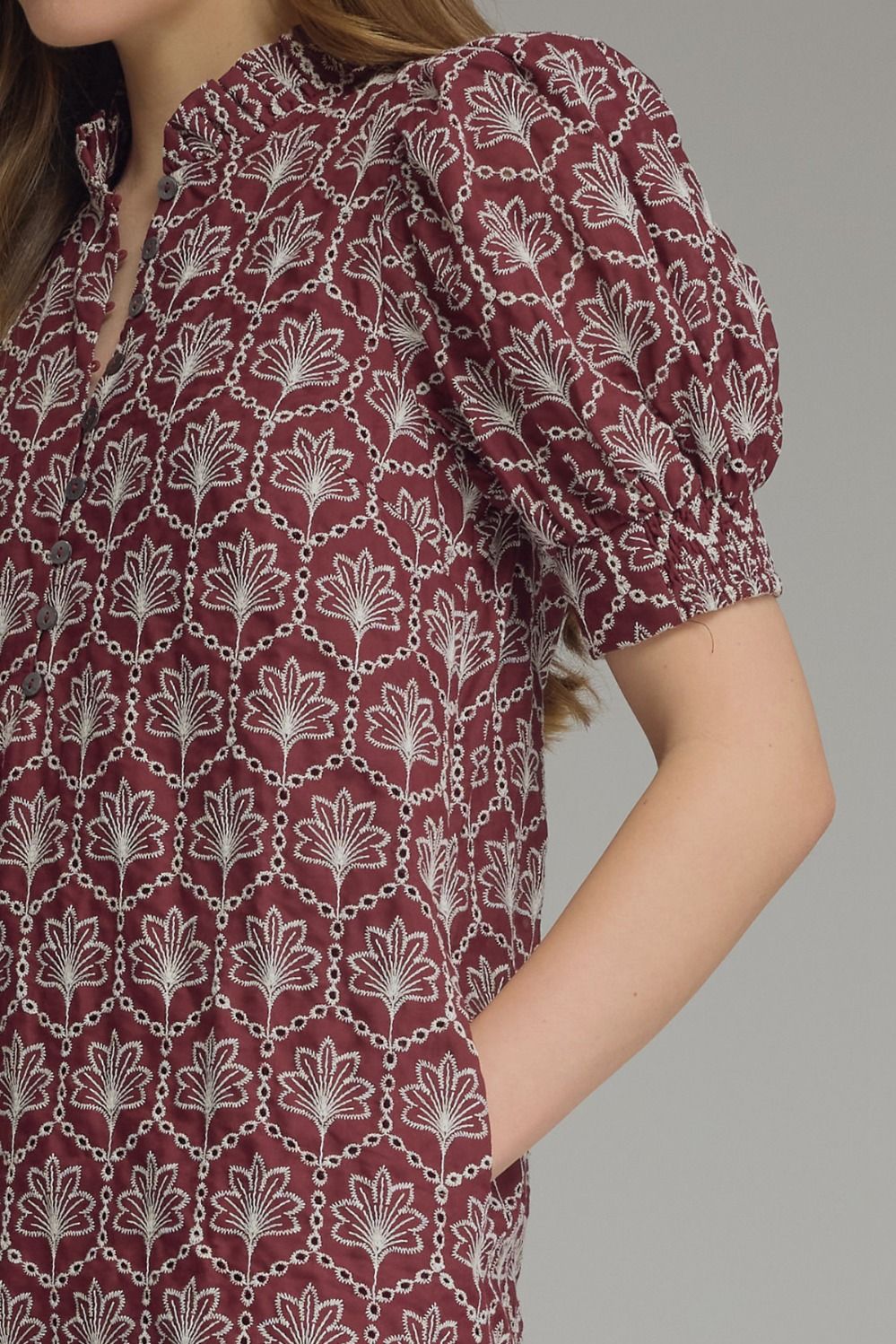 Embroidered Charm Mini Dress