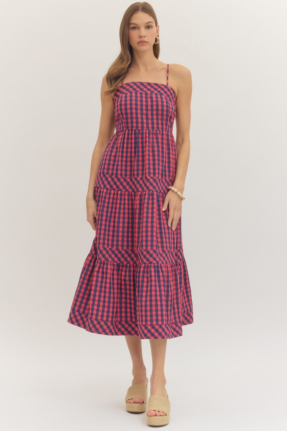Liberty Gingham Midi Dress