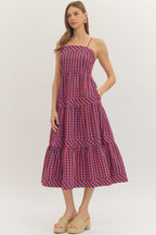 Liberty Gingham Midi Dress