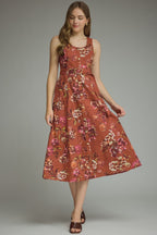 Meadowfront Button Midi Dress