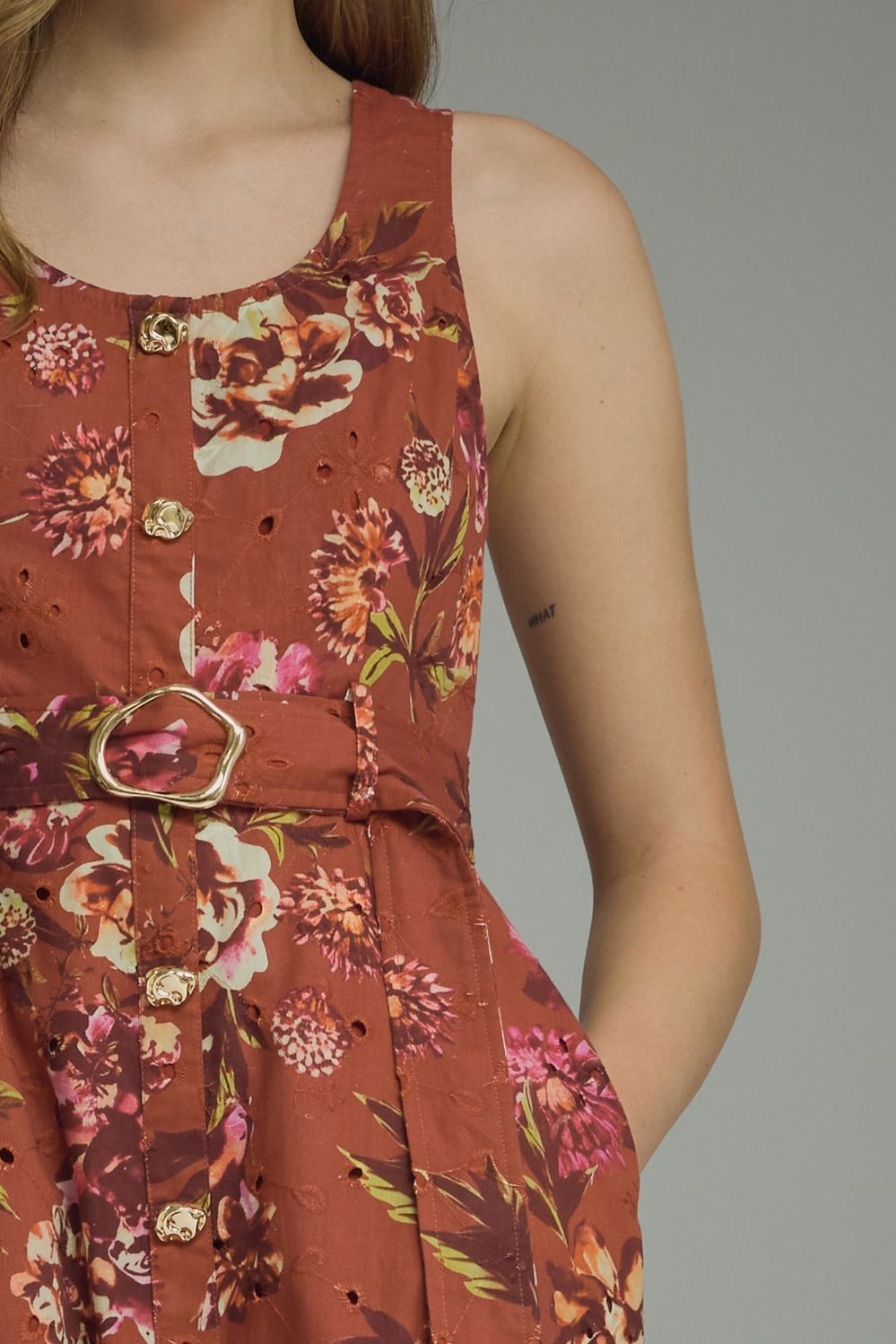 Meadowfront Button Midi Dress