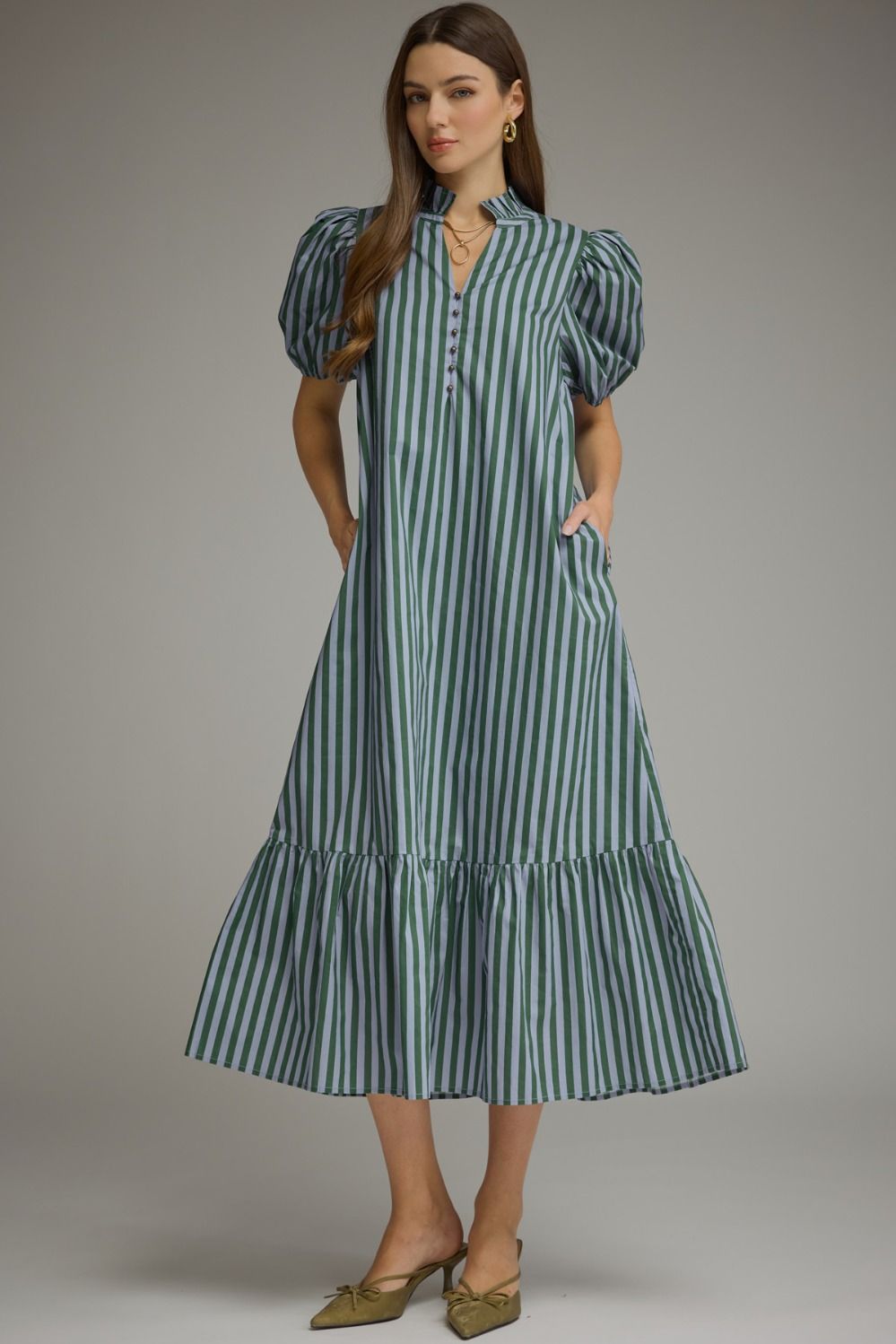 Zinnia Striped Maxi Dress