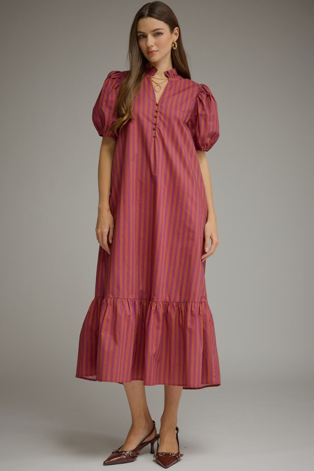 Zinnia Striped Maxi Dress