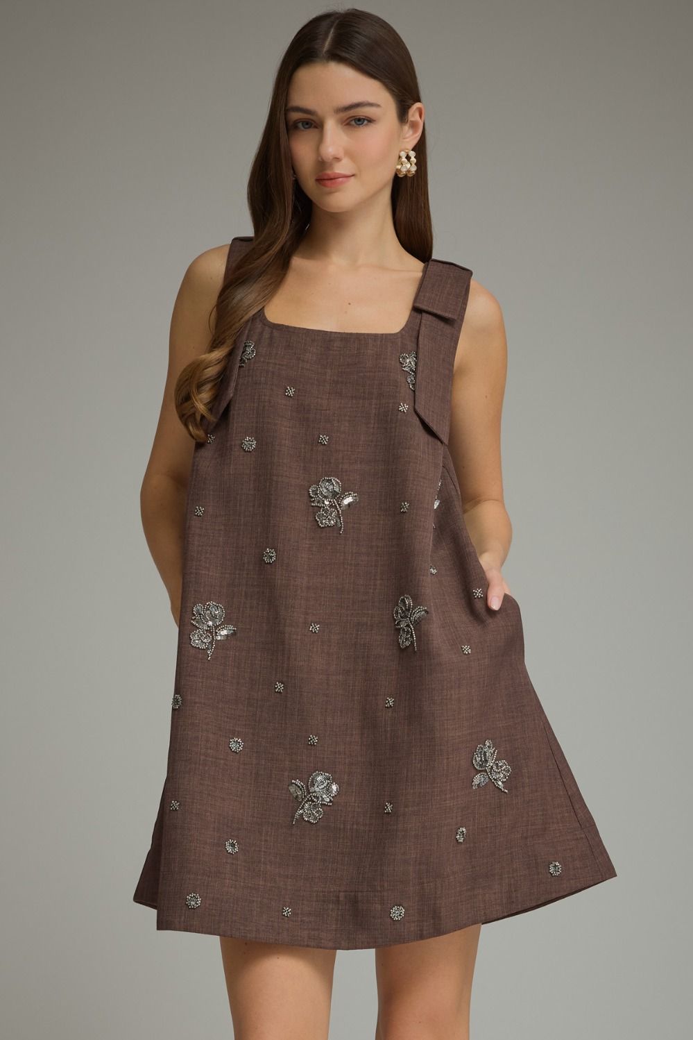 Cecily Bow Strap Midi Dress
