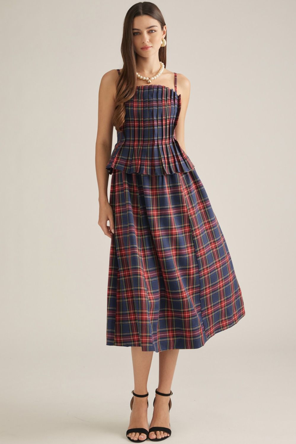Holly Plaid Midi Dress