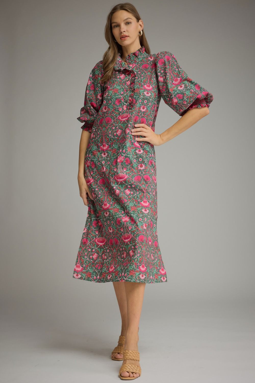 Florence Floral Midi Dress