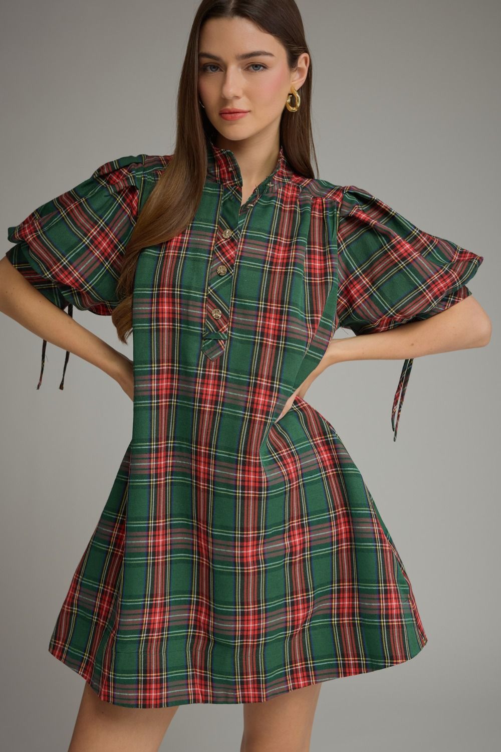 Noel Plaid Mini Dress