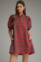 Noel Plaid Mini Dress
