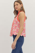 Samara Scalloped Floral Top
