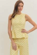 Candice Ruffle Hem Polka Dot Top
