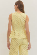 Candice Ruffle Hem Polka Dot Top