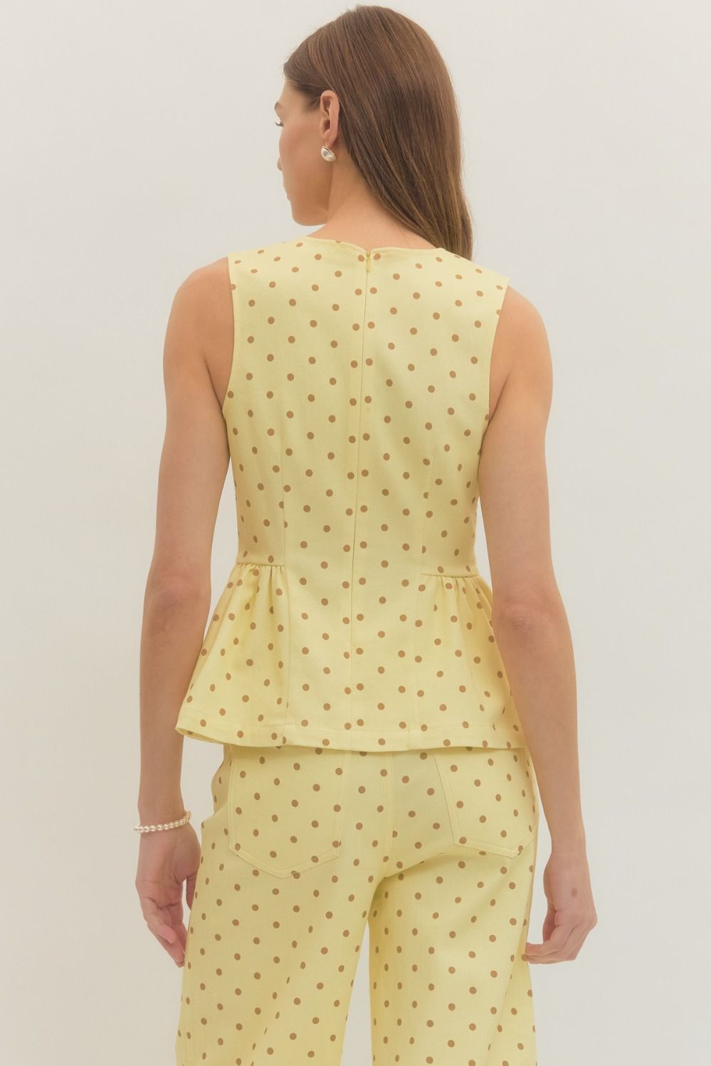 Candice Ruffle Hem Polka Dot Top