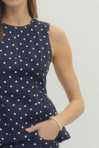 Candice Ruffle Hem Polka Dot Top