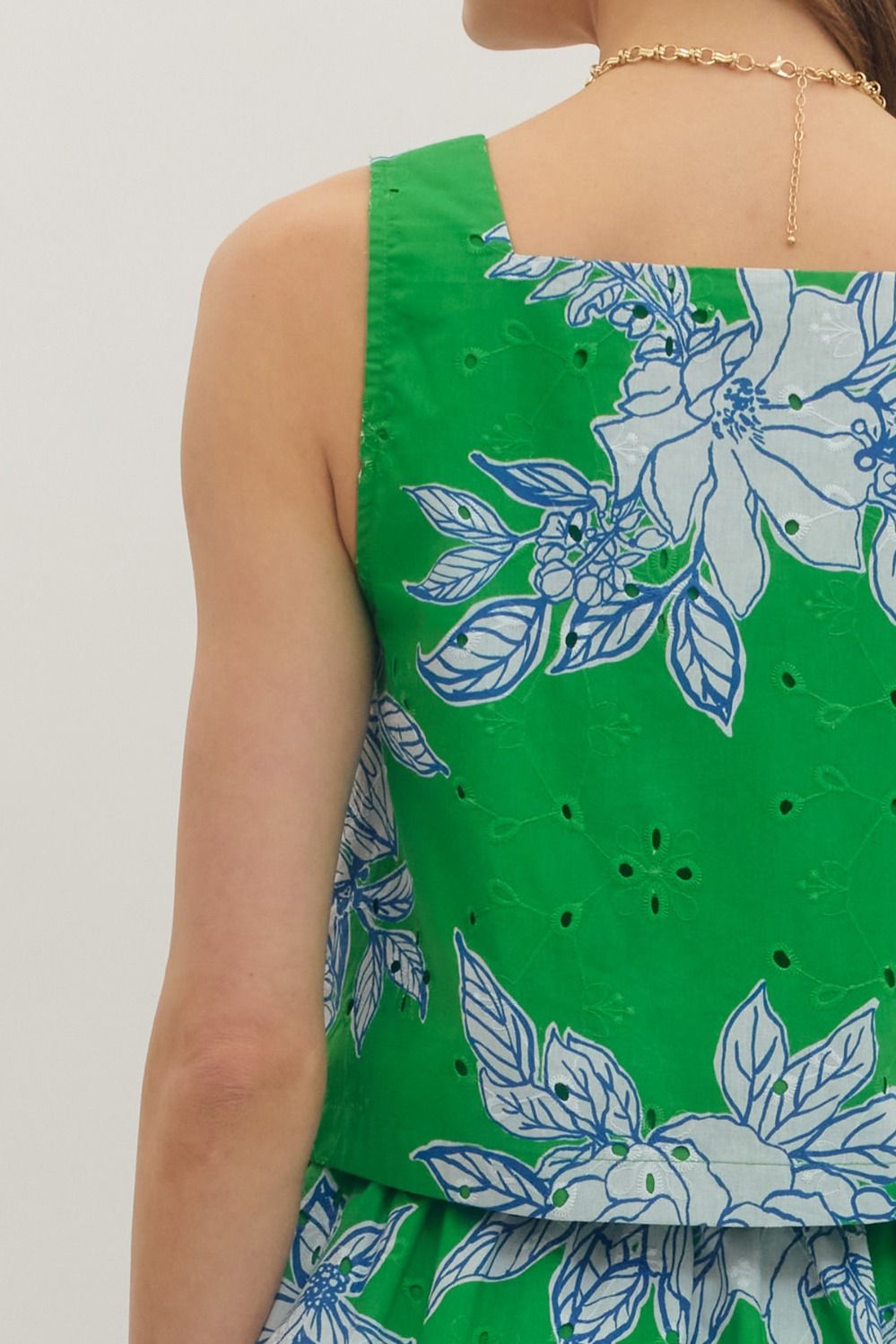 Mary Beth Eyelet Boxy Tank