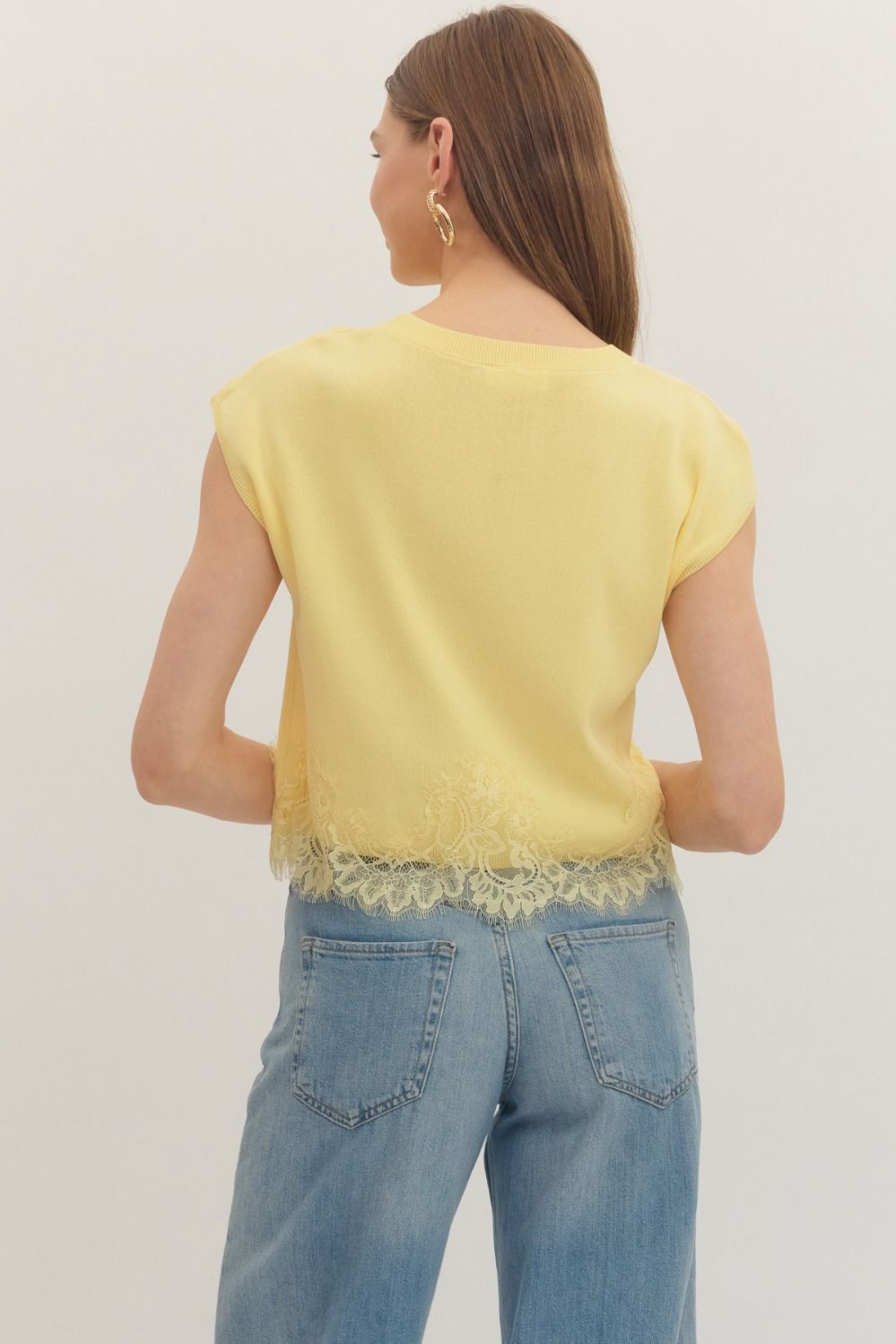 Lace Trim Boxy Tee