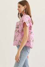 Light Meadow Ruffle Blouse