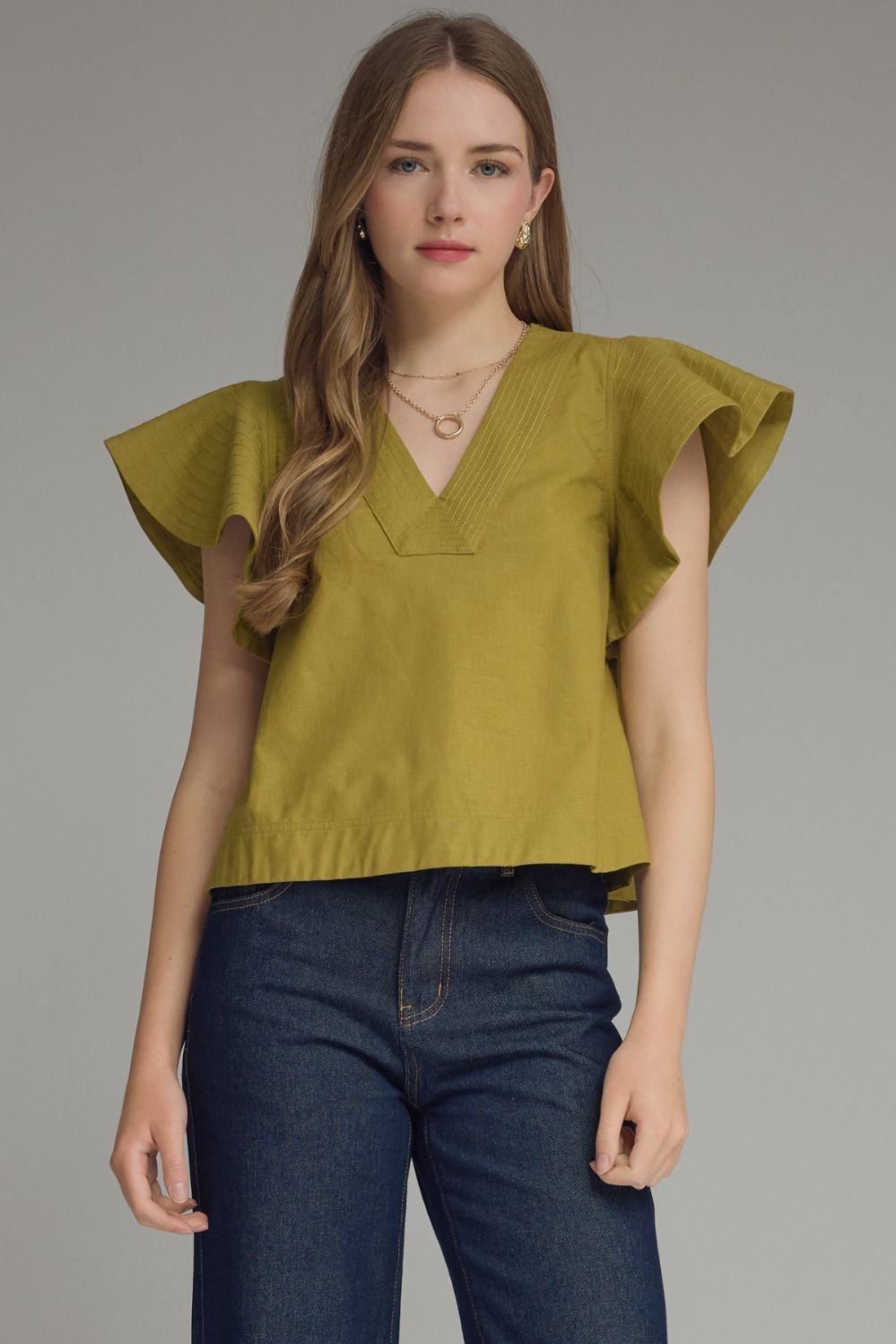 Vera Flutter Sleeve Top