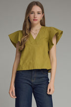 Vera Flutter Sleeve Top
