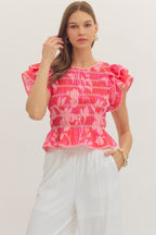 Palm Beach Ruffle Blouse