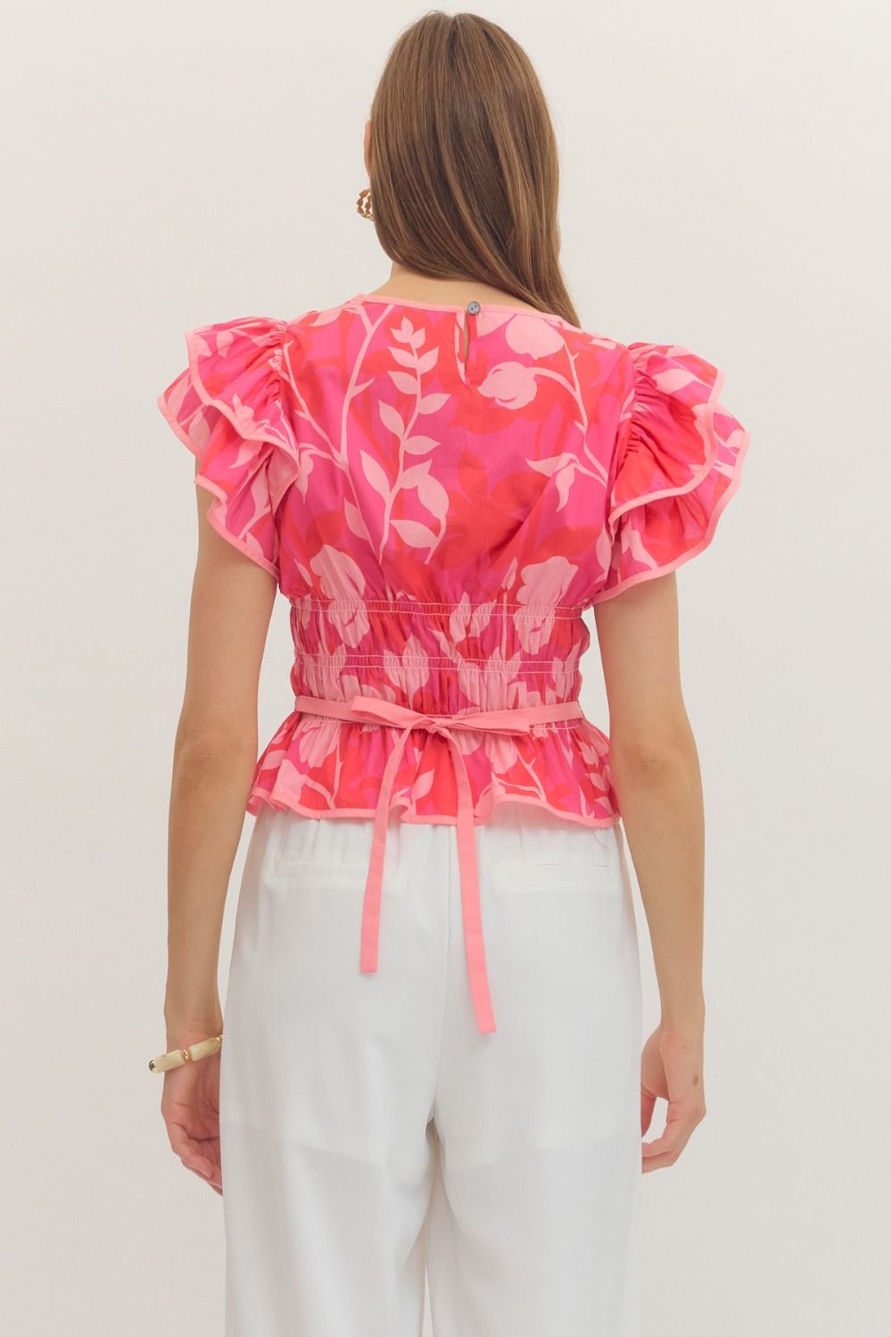 Palm Beach Ruffle Blouse