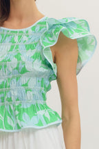 Palm Beach Ruffle Blouse