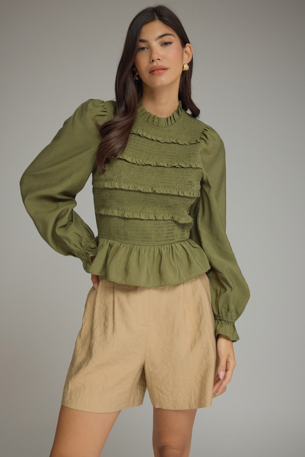 Lisa Smocked Ruffle Top