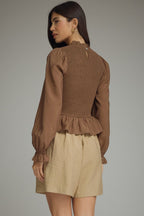 Lisa Smocked Ruffle Top