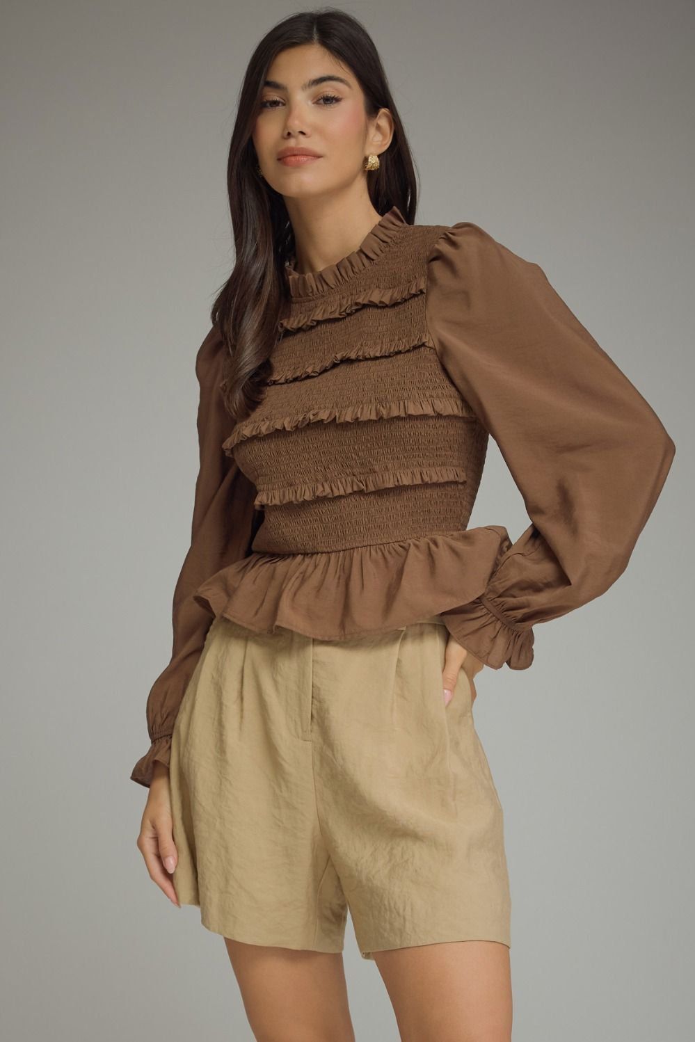 Lisa Smocked Ruffle Top