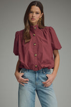 Kehlani Solid Puff Sleeve Top