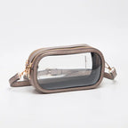 Double Zipper Oval Clear Bag