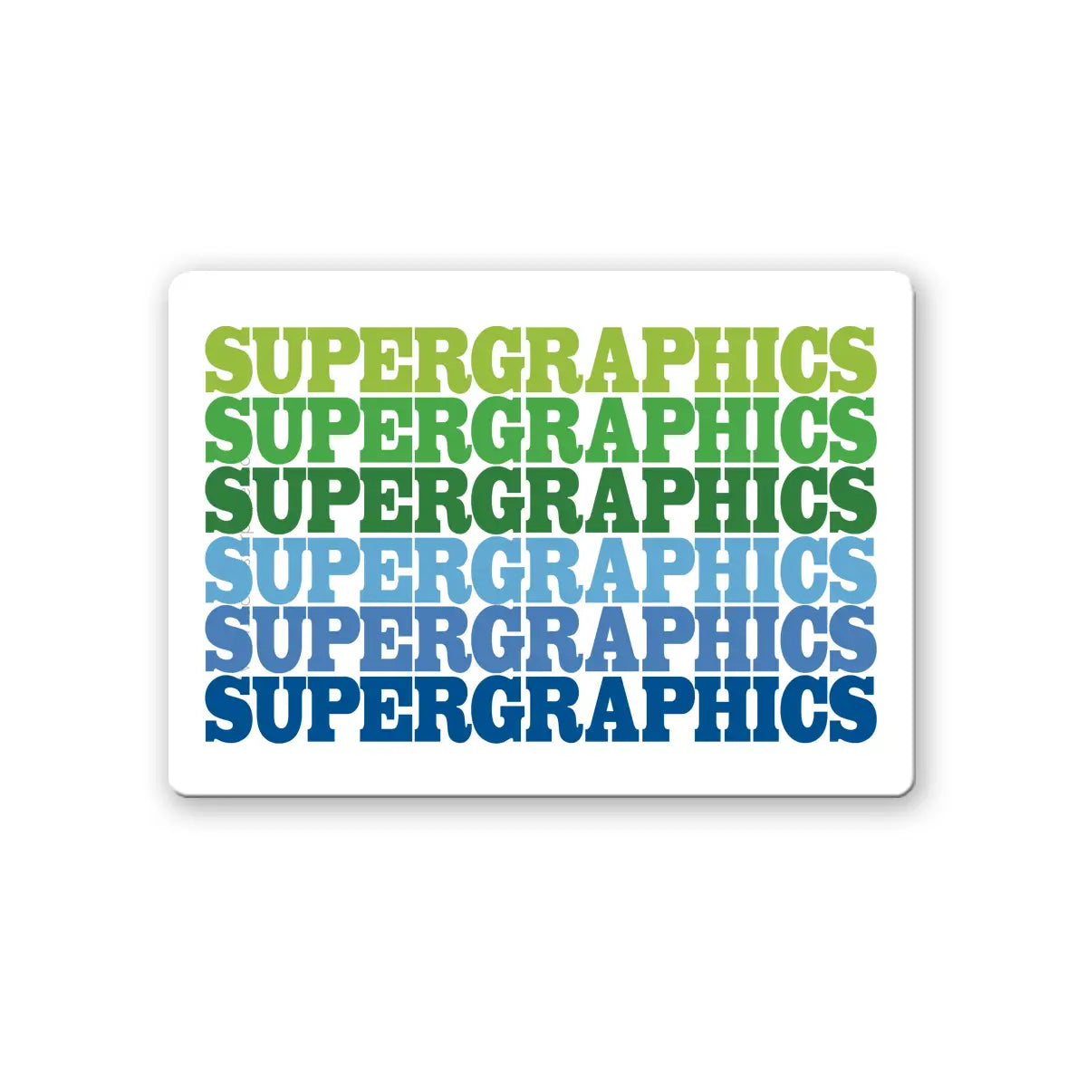 Personalized City Ceramic Magnet - Supergraphics Repeat
