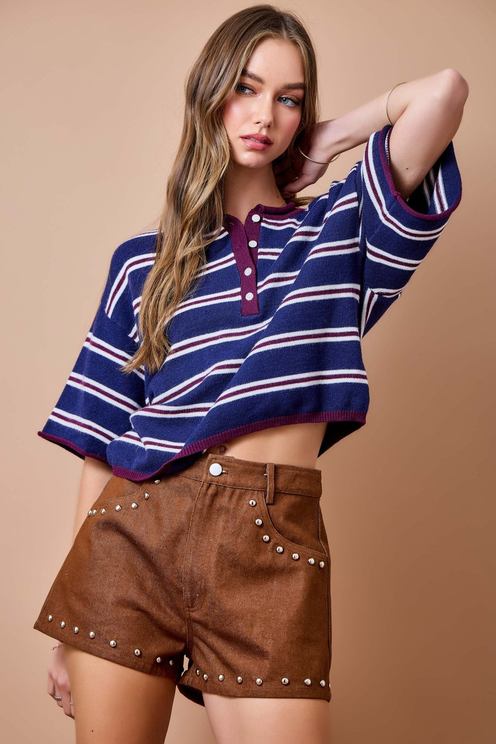 Summer Striped Knit Top