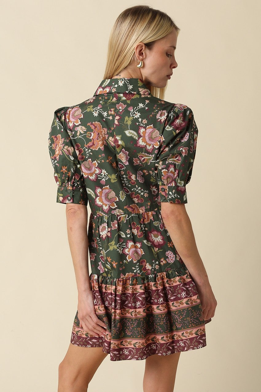 Dana Floral Wrap Mini Dress