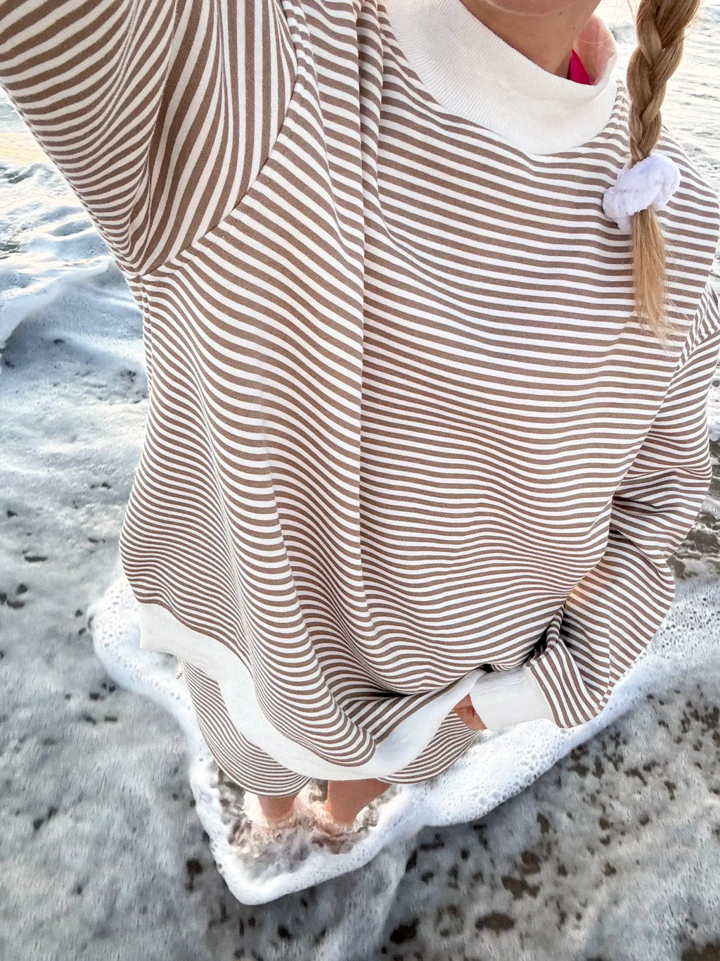 Graham Striped Mock Neck