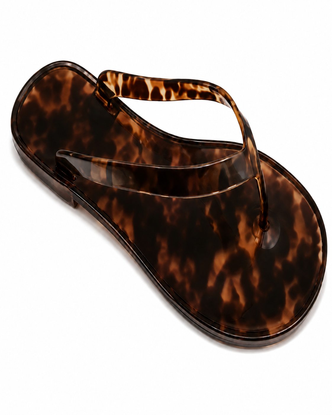 Brinley Mocha Gloss Flip Flops