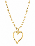 Open Heart Link Necklace