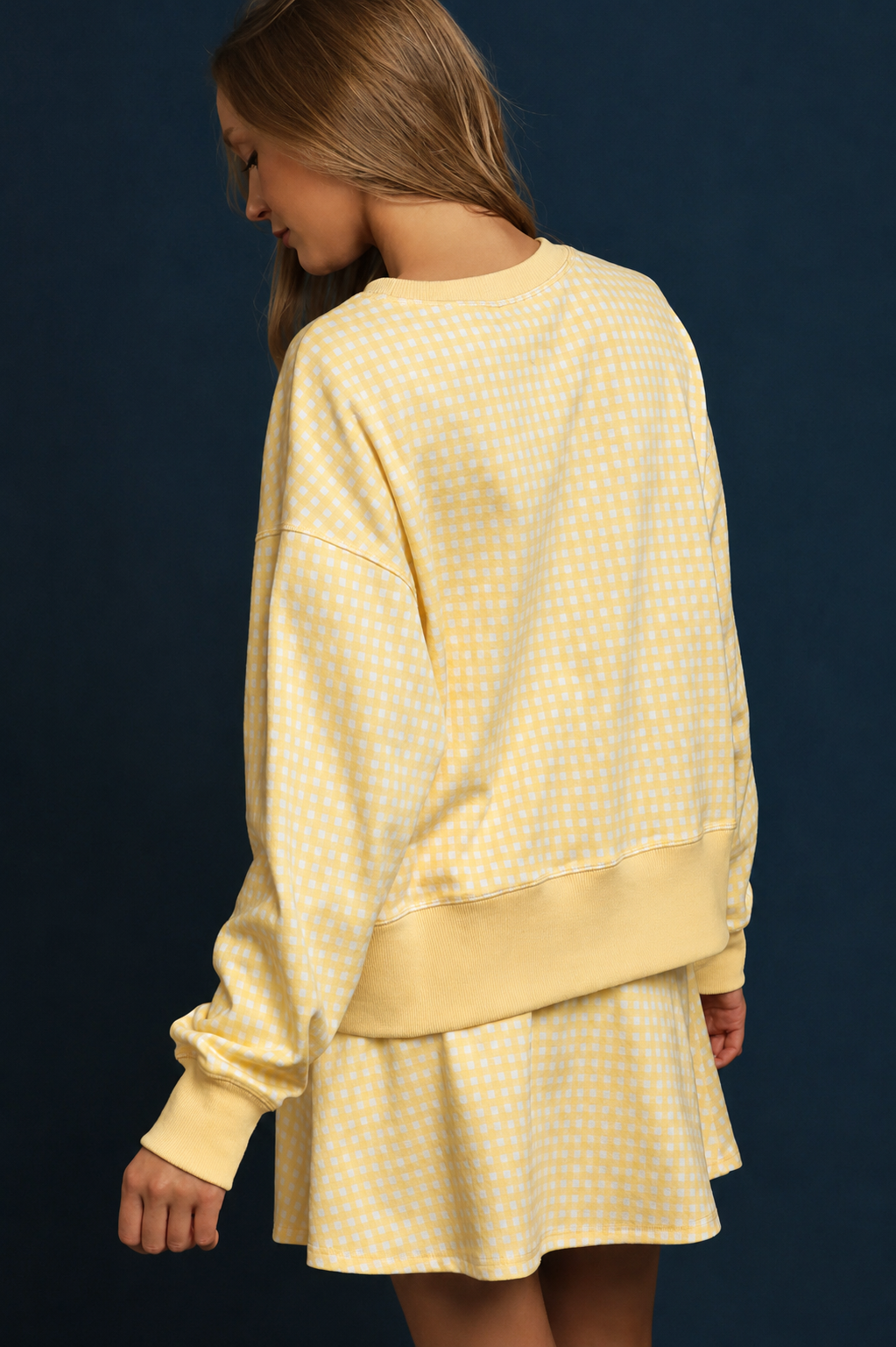 Amalie Checkered Sweatshirt