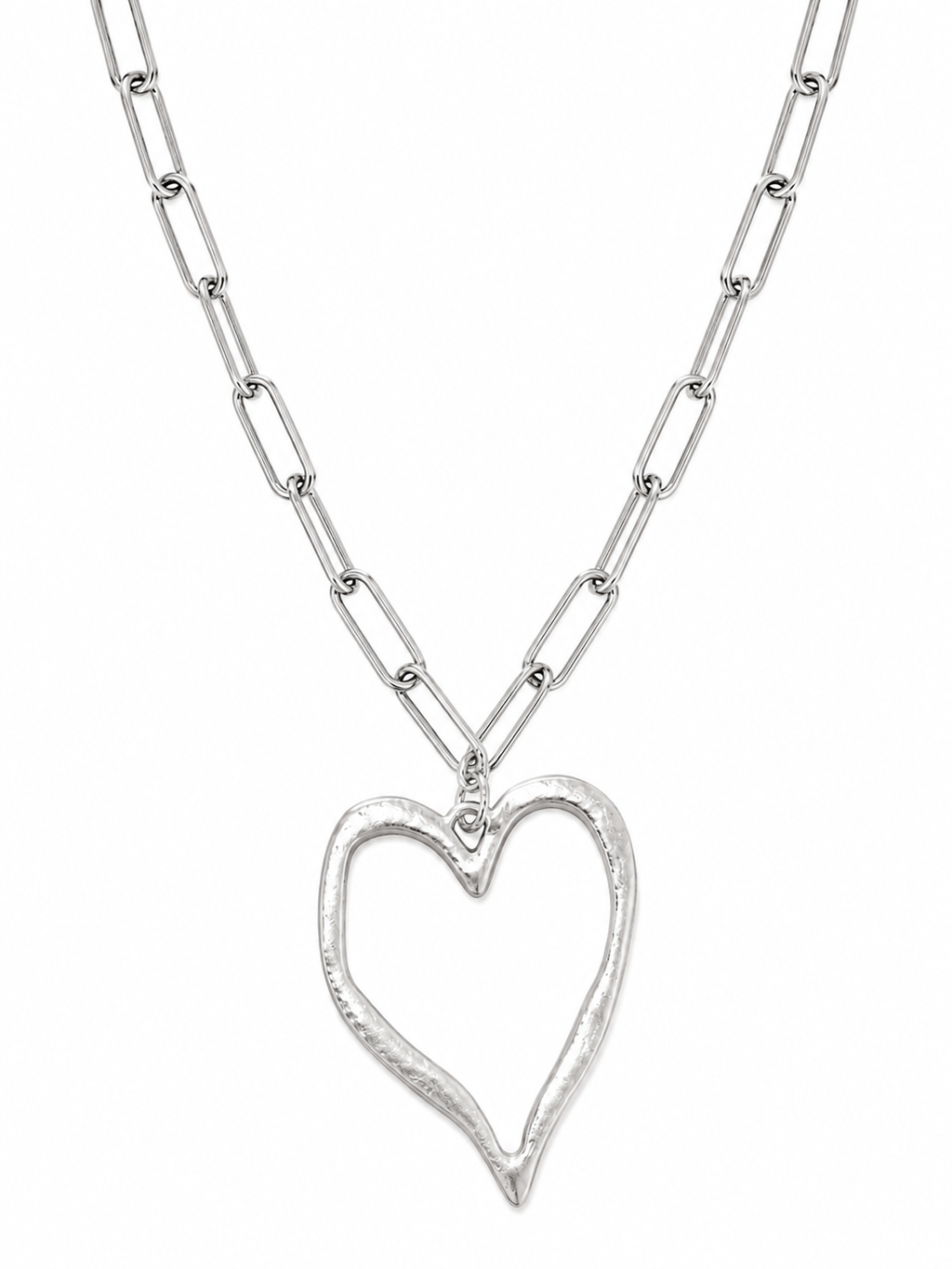 Open Heart Link Necklace