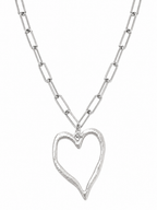 Open Heart Link Necklace