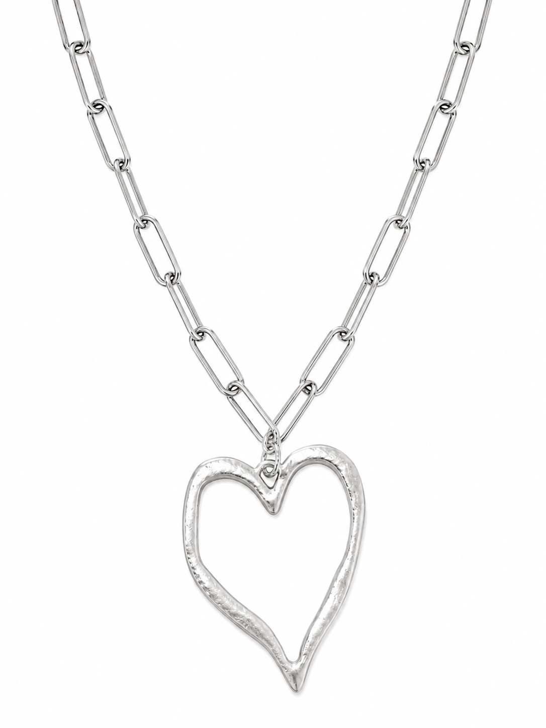 Open Heart Link Necklace